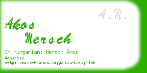 akos mersch business card