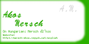 akos mersch business card